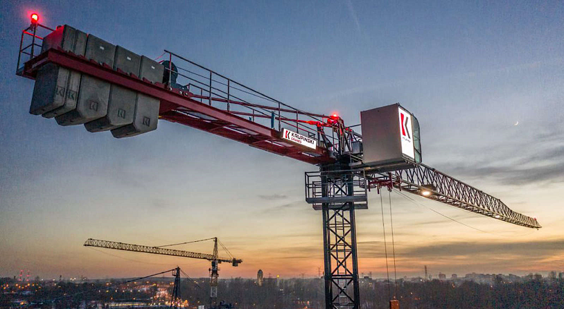 польский башенный кран